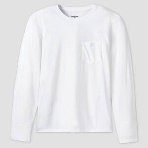 Men's Long Sleeve Perfect T-Shirt Goodfellow & Co White Size S